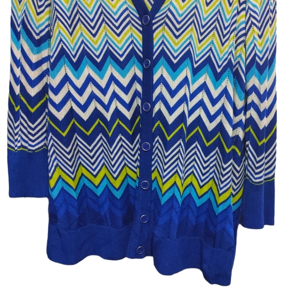 Lane Bryant Blue Green Knit Button Front Cardigan Sweater Women Plus Size 22/24 - Picture 3 of 9